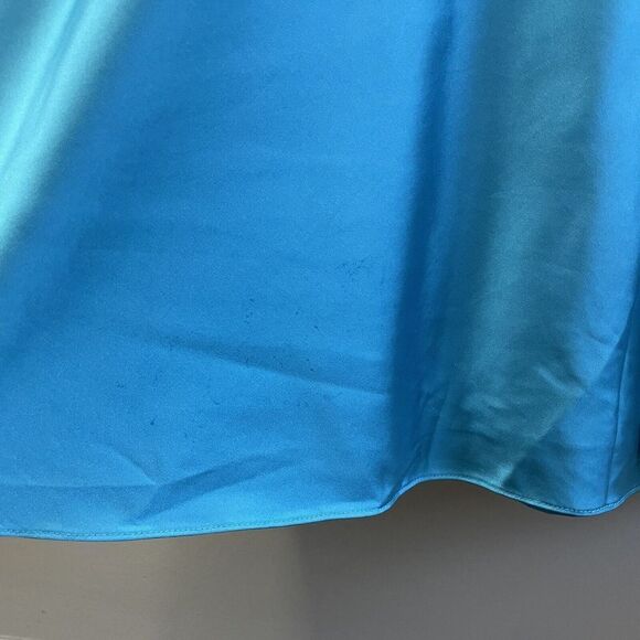 ALEXIS Lune Gown Womens Large L Blue Sleeveless Cutout A-Line Maxi Satin - Picture 13 of 14